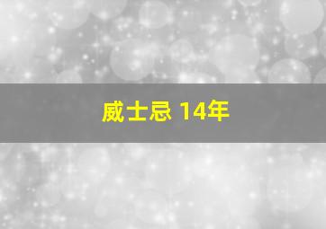 威士忌 14年